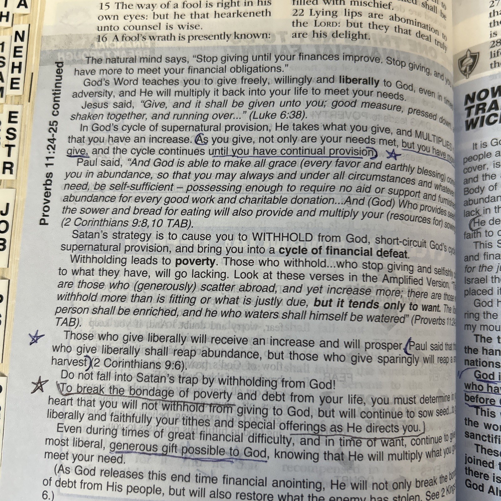 Financial Breakthrough Spiritual Warfare Bible KJV Bonded Leather Morris Cerullo