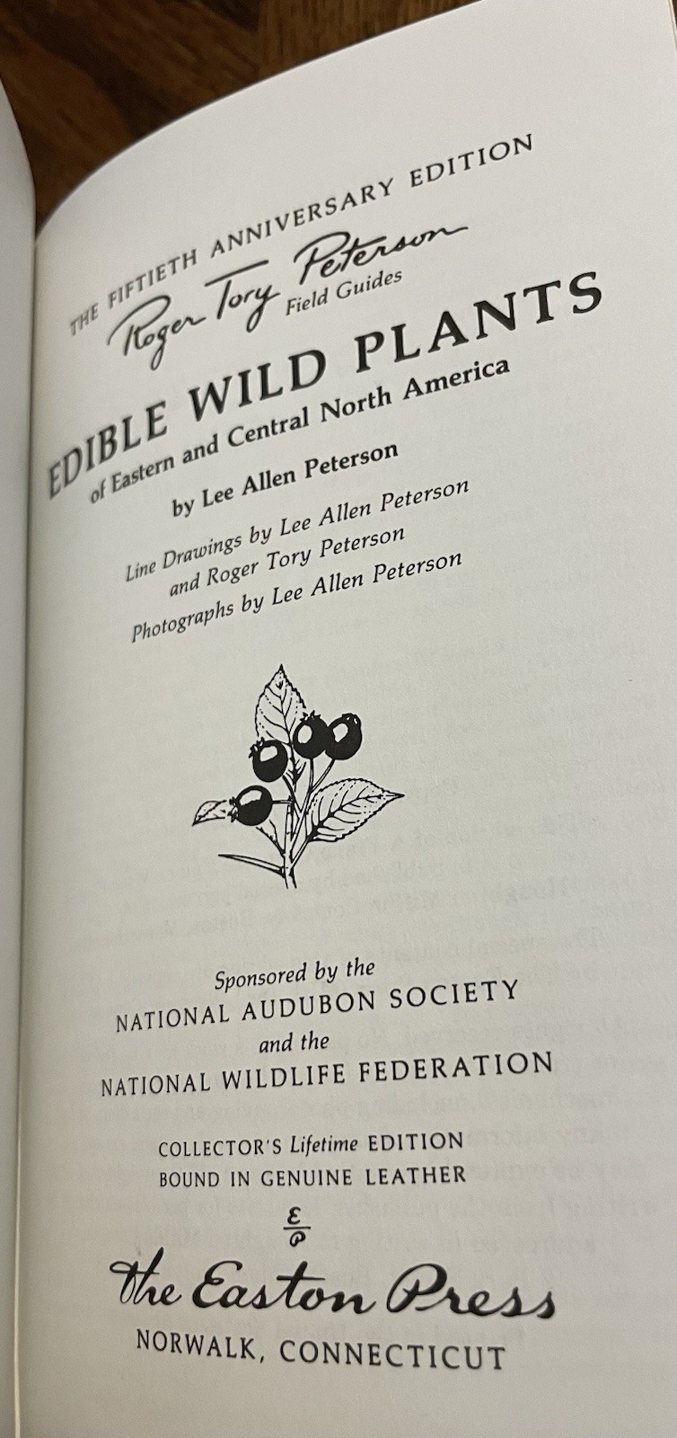 Easton Press Edible Wild Plants Of Eastern/Central North America 50th An Leather