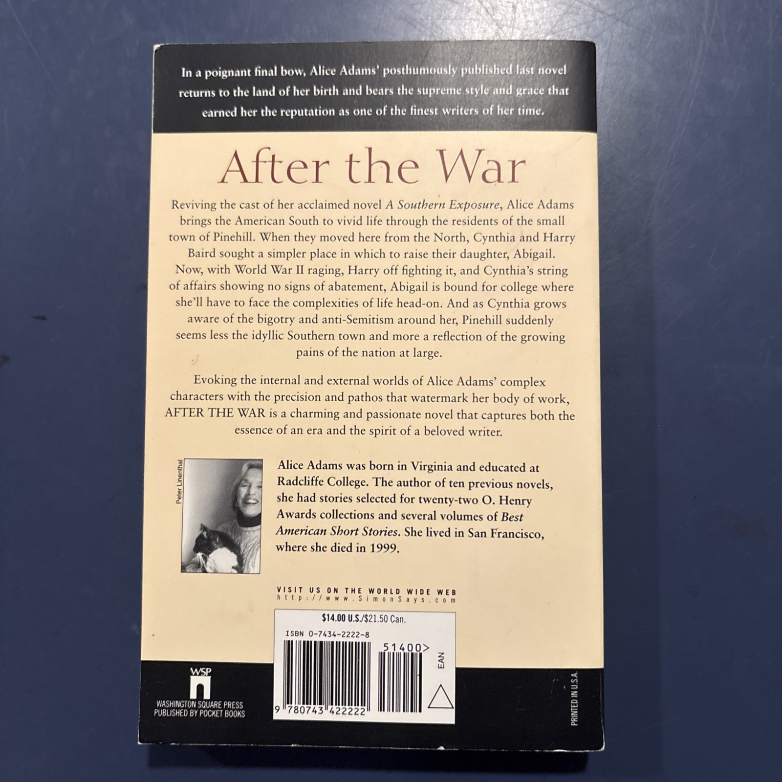 After the War by Alice Adams (2001, Trade Paperback)