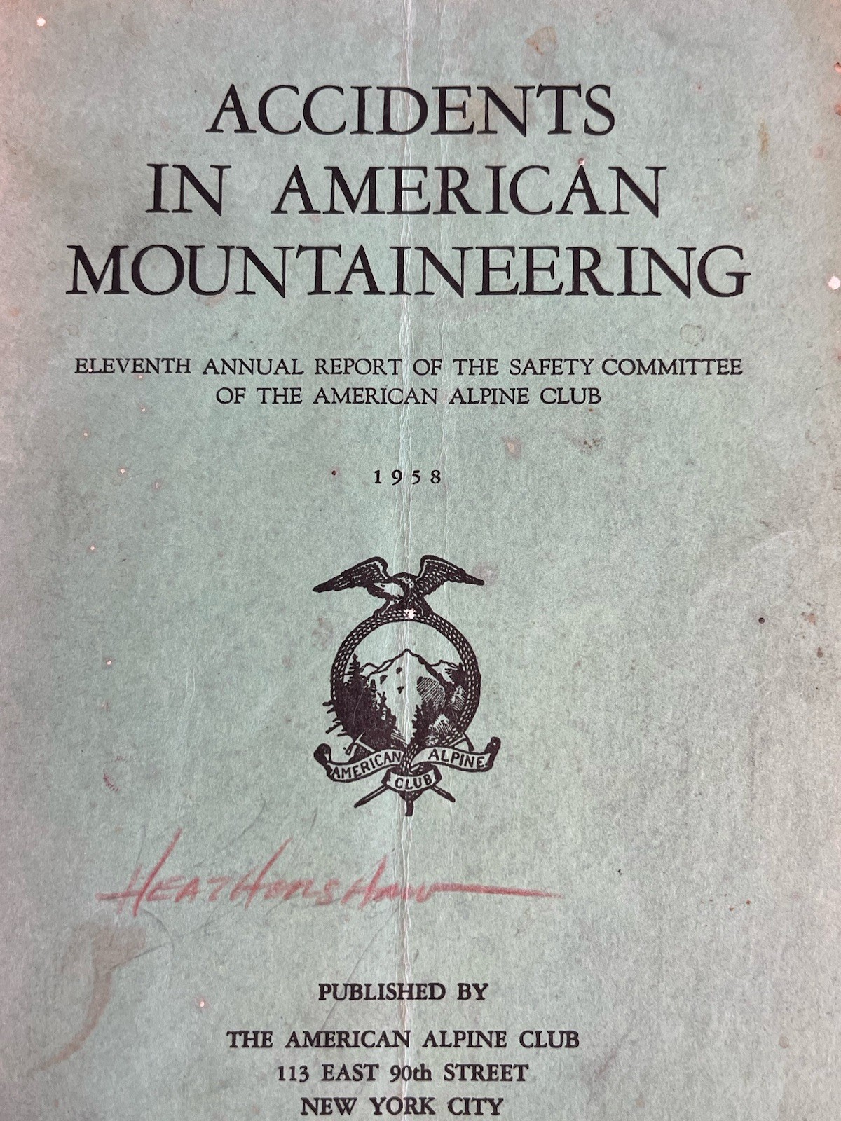 Vintage LOT of 7 Accidents in North American Mountaineering Alpine Club Books