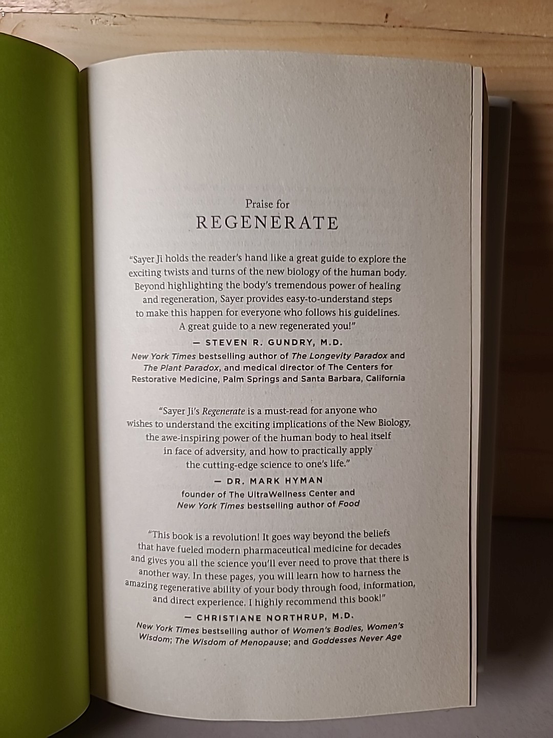 Regenerate – Sayer Ji HC 1st Ed 2020 Hay House Healing Biology