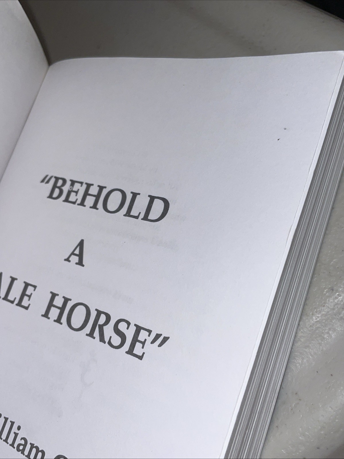 Behold a Pale Horse William Cooper 1991 500p Unrevised Protocols Zion Conspiracy