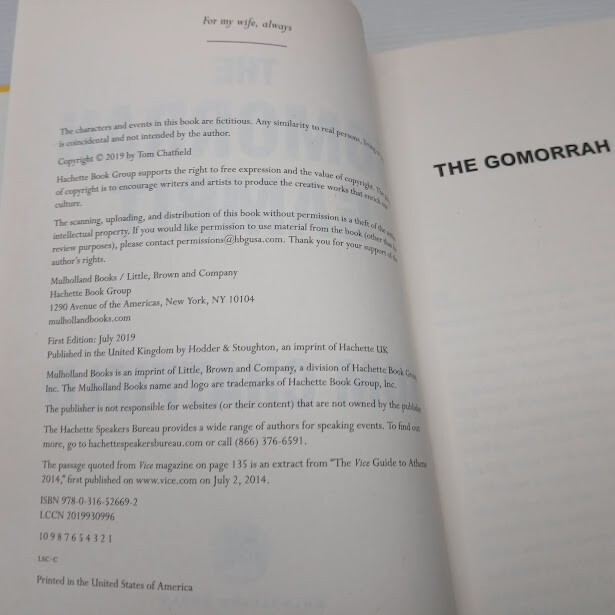 The Gomorrah Gambit – Tom Chatfield – Hardcover, Book –