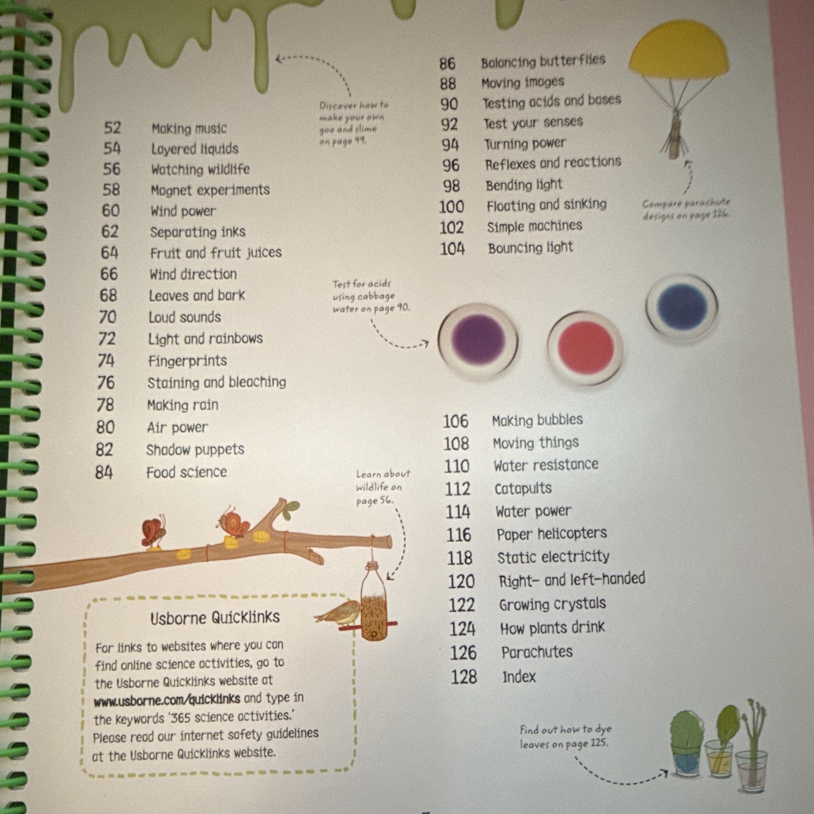 Usborne Activities 365 Science Activities Spiral Bound Illustrated Ages 4-8