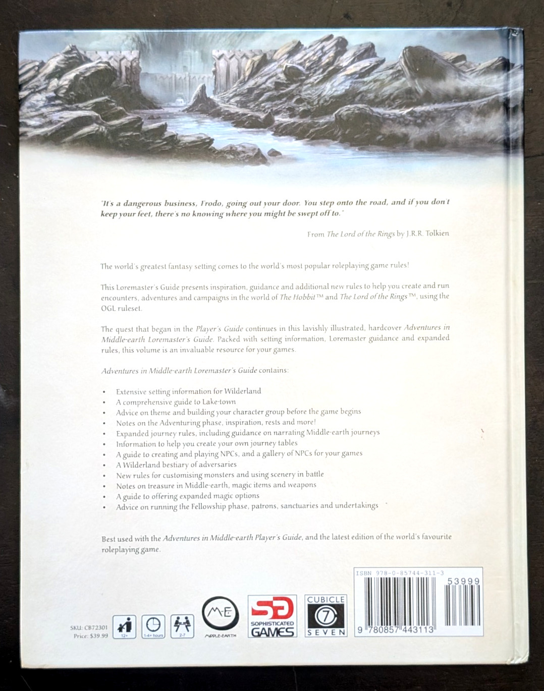 CUBICLE 7 ~ ADVENTURES IN MIDDLE EARTH ~ LOREMASTERS GUIDE ~ 5E COMPATIBLE BOOK