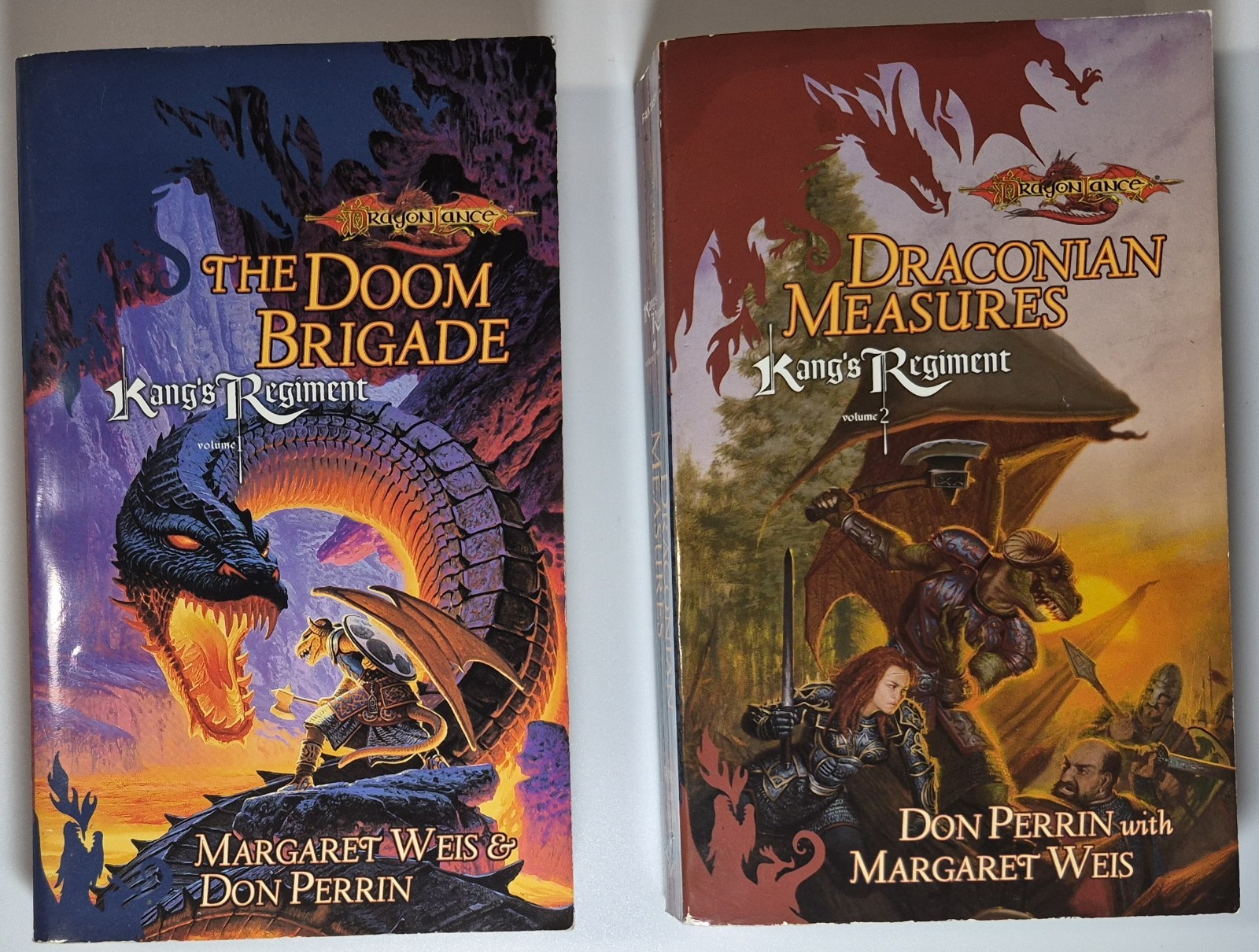 Dragonlance KANG’S REGIMENT Two PB Book Lot #’s 1 & 2 in Series Volumes 1stPrint