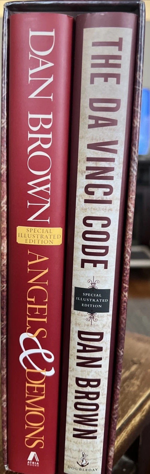 Illustrated Dan Brown Collections, DaVinci Code, Angels & Demons, Box Set HC, DJ
