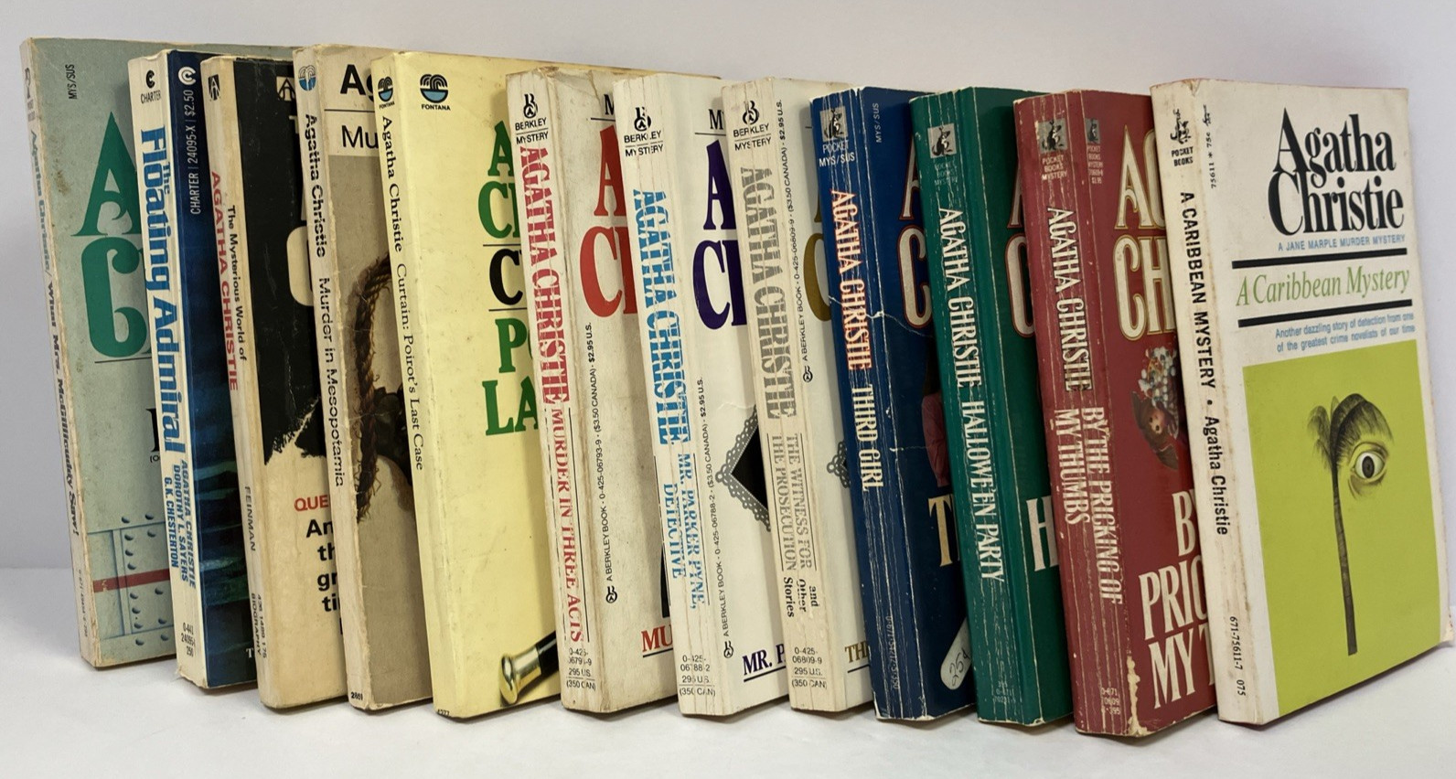 Vintage Agatha Christie Murder Mysteries Poirot Miss Marple (Lot of 12 MMPBs)