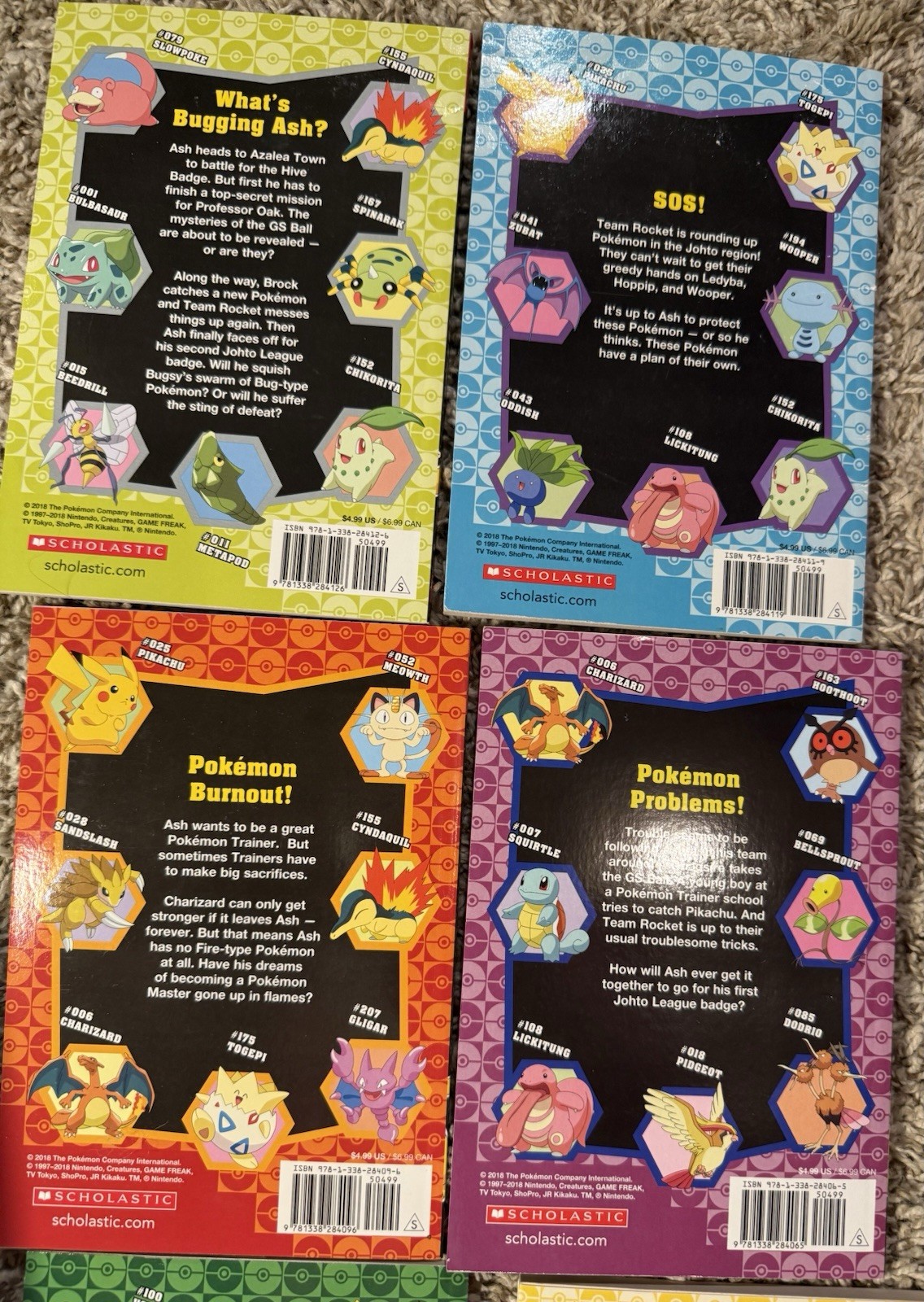 Pokemon Adventure Collection Box Set 8 Chapter Books COMPLETE Pikachu Scholastic
