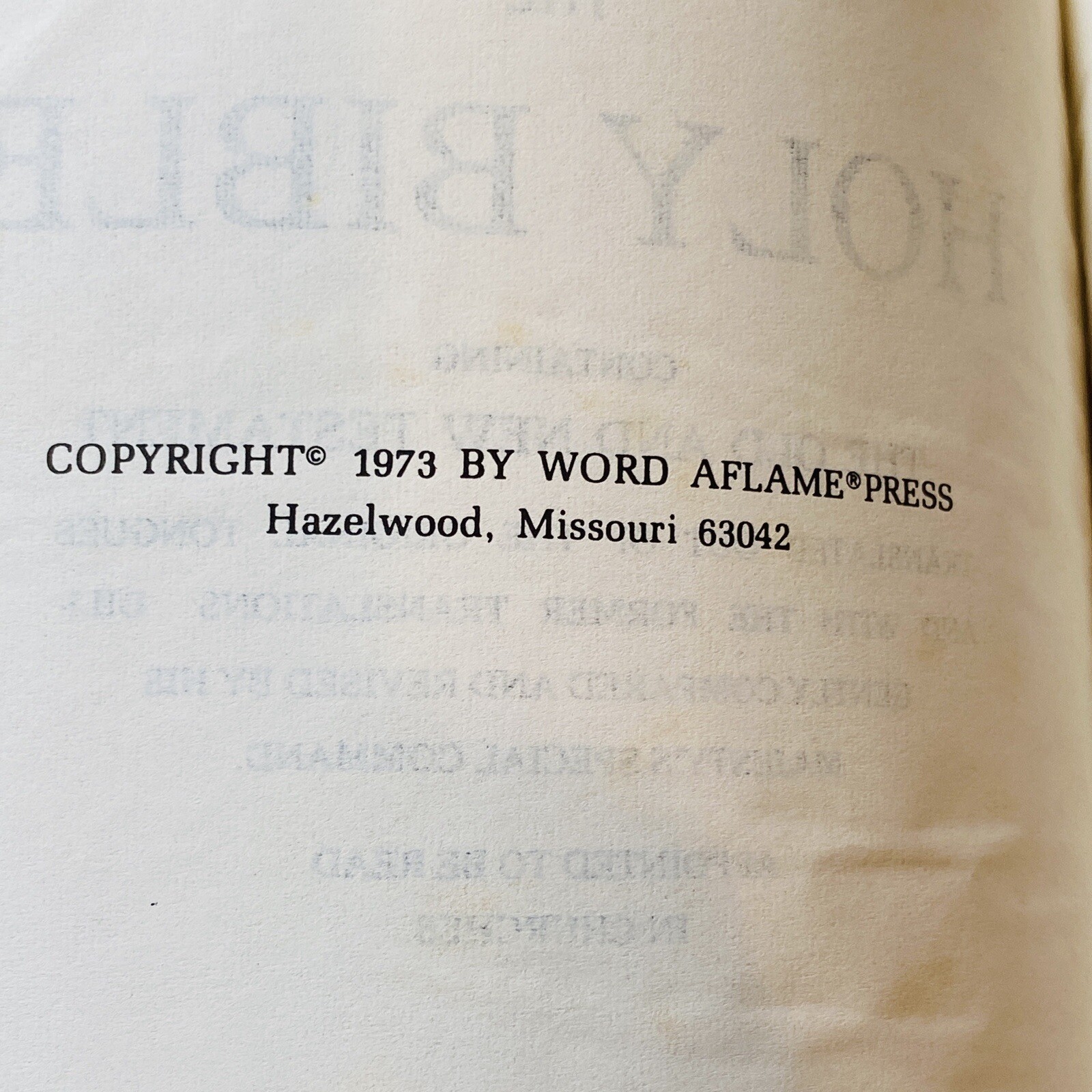 Holy Bible Concordance Red Letter Edition KJV Word Aflame Press 1973 Red Letter