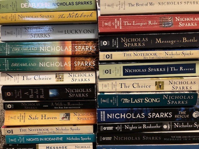 Lot of 10 Nicholas Sparks Paperbacks Random Mix of Books
