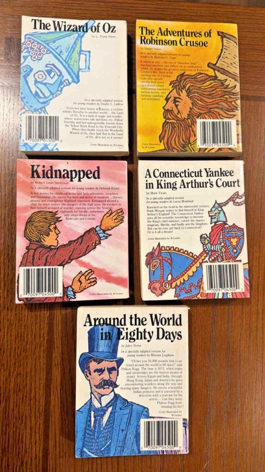 Moby Books Illustrated Classics Lot of 5 Mini Books Vintage 1970’s: Wizard of Oz
