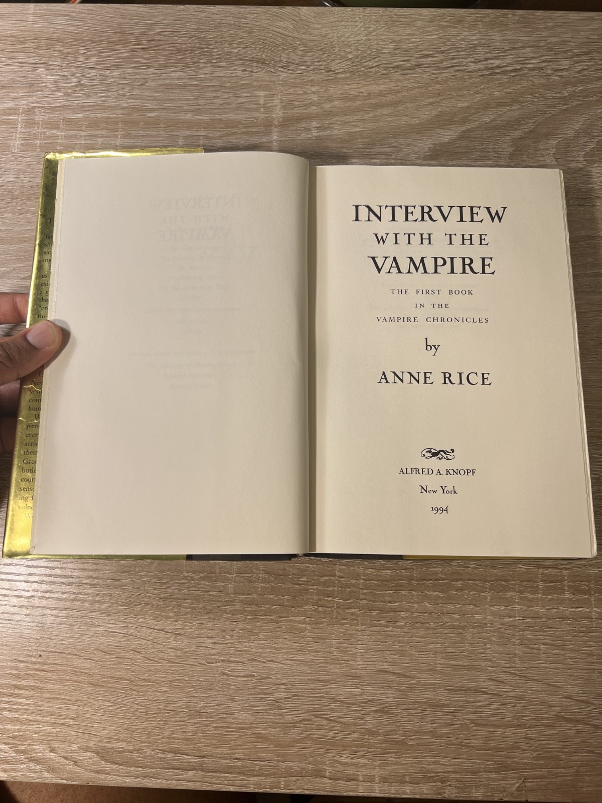 Interview with the Vampire Anne Rice Hardcover Book Anniversary Edition 1994