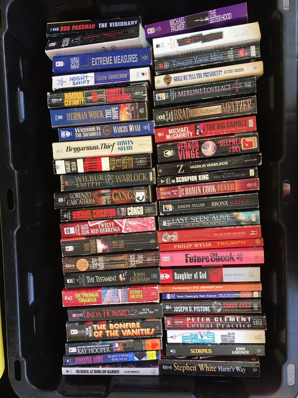 Lot Of 10 Suspense Crime Mystery Thriller Fiction Paperback Books Random Mix Lot