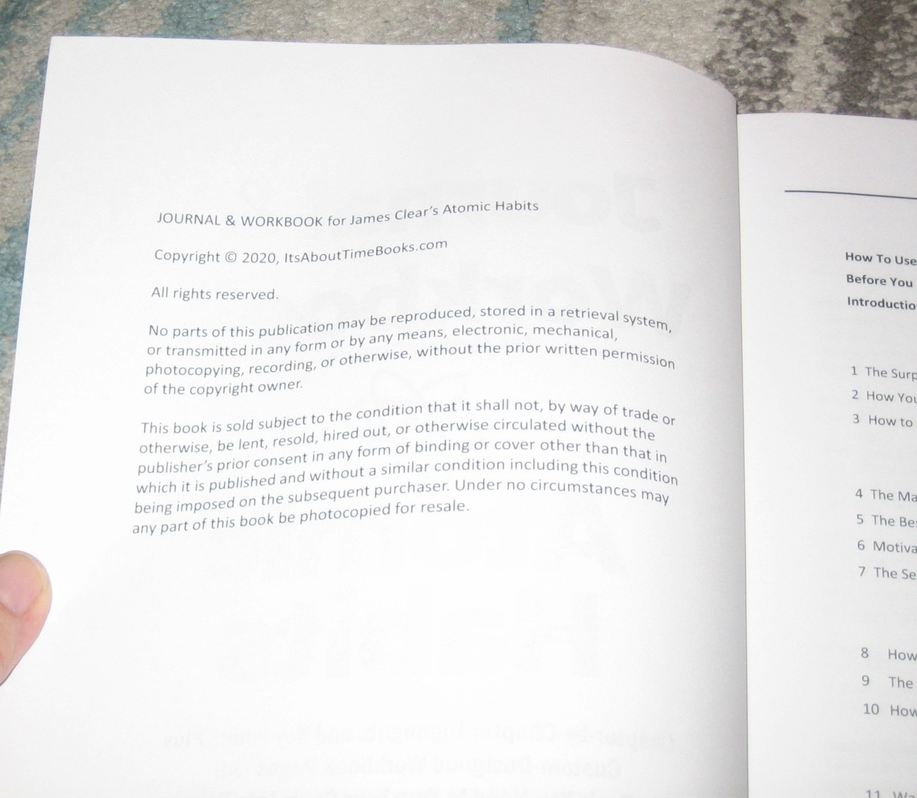 Workbook & Journal For James Clear’s Atomic Habits Paperback