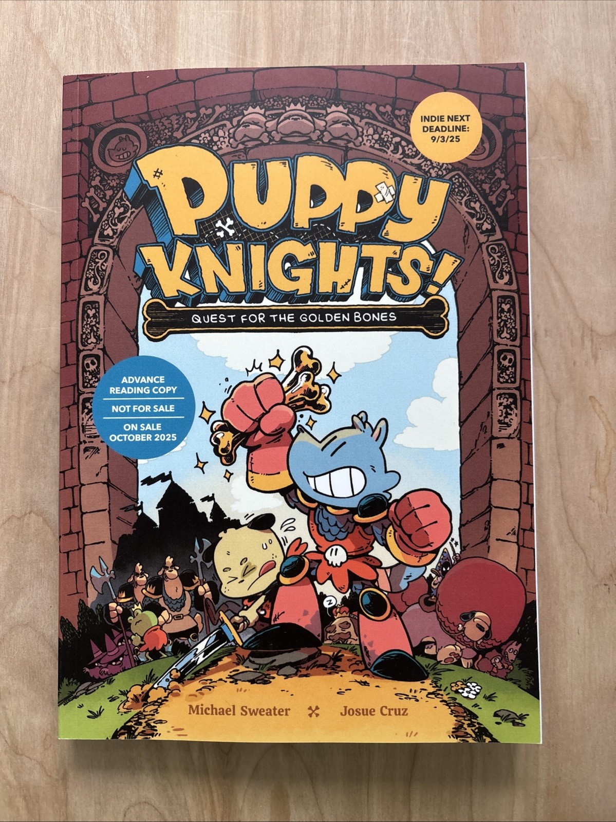 Puppy Knights: Quest for the Golden Bones Paperback Advance Copy New Unread