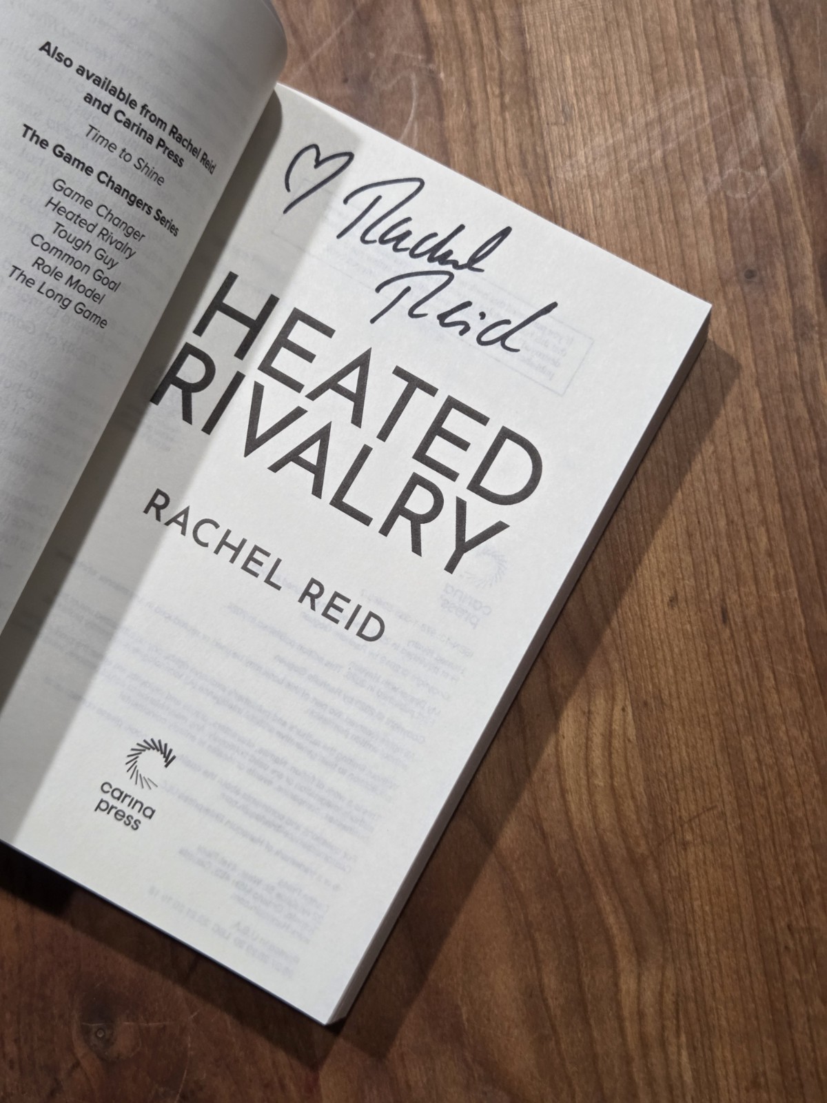 Heated Rivalry by Rachel Reid (2024, Trade Paperback) Signed Book