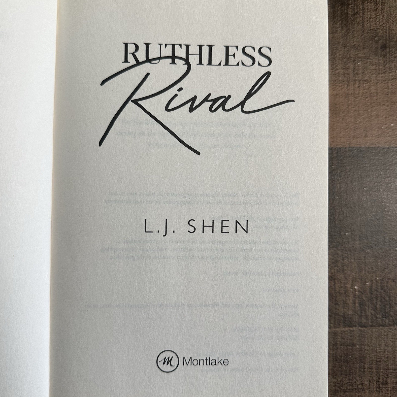 Ruthless Rival by L.J. Shen – Hardcover Book
