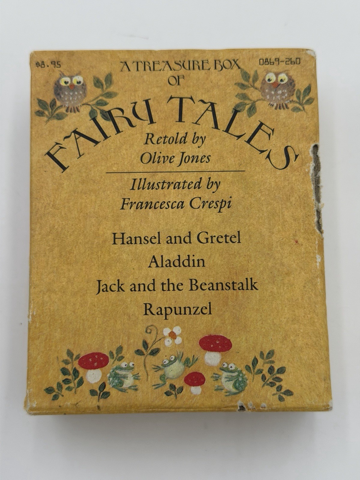 A TREASURE BOX OF FAIRY TALES OLIVE JONES 1984 ILLUSTRATED DIAL BOOKS 4 MINI SET
