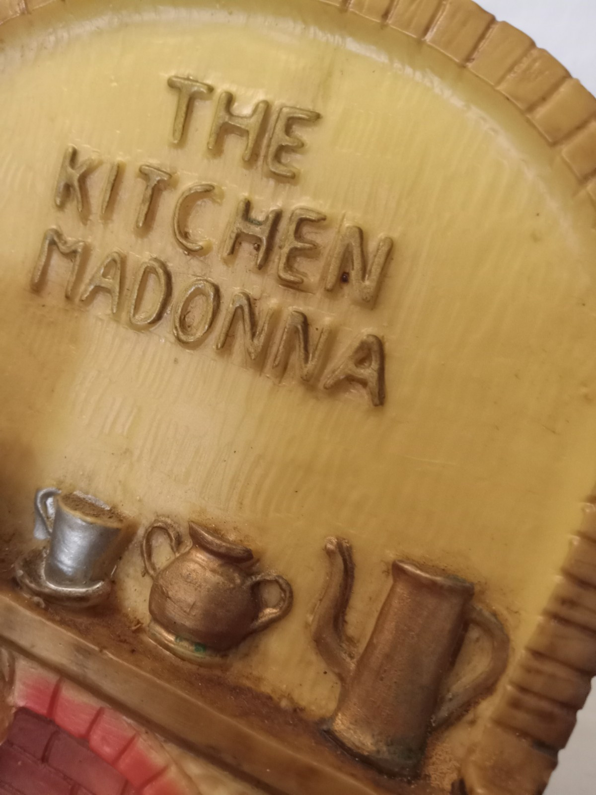 The Kitchen. Madona Display Resin Plake Figurine Unbranded.