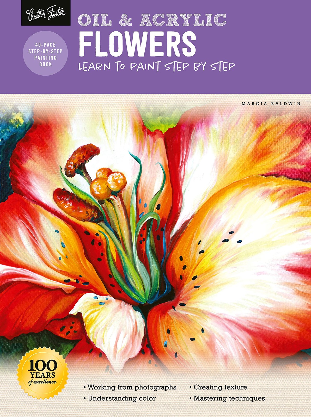 Oil & Acrylic Flowers Learn to paint step by step How to Draw & Paint