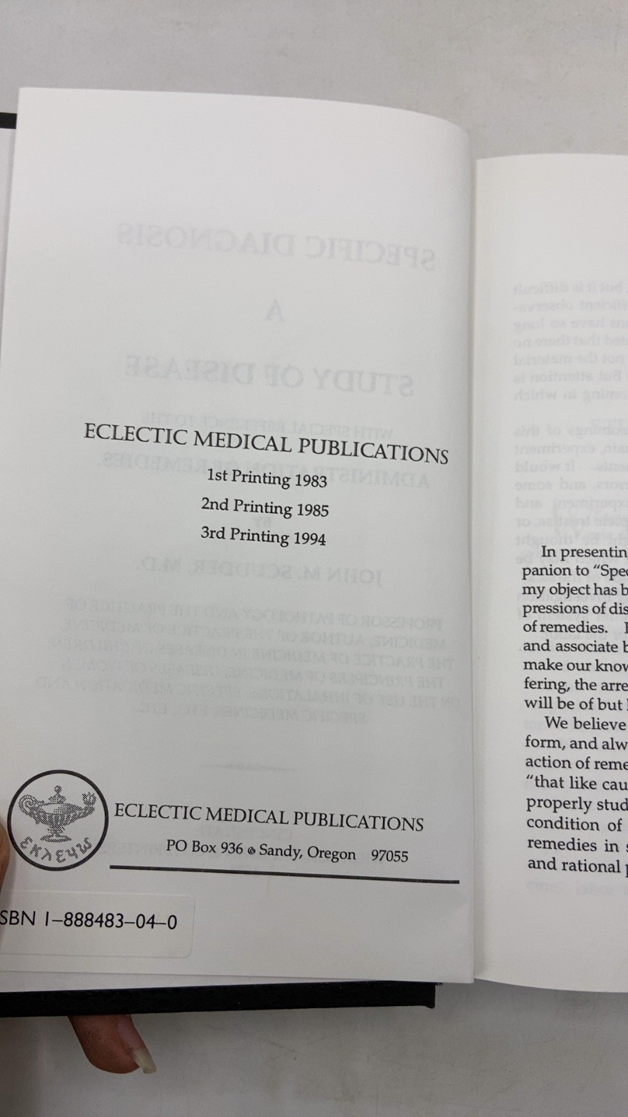 Specific Diagnosis: A Study of Disease