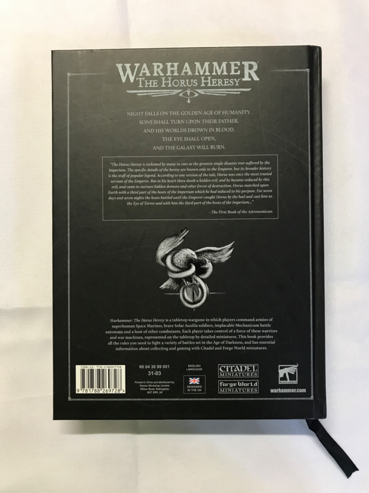 Games Workshop Horus Heresy Age of Darkness Rulebook – Like New.