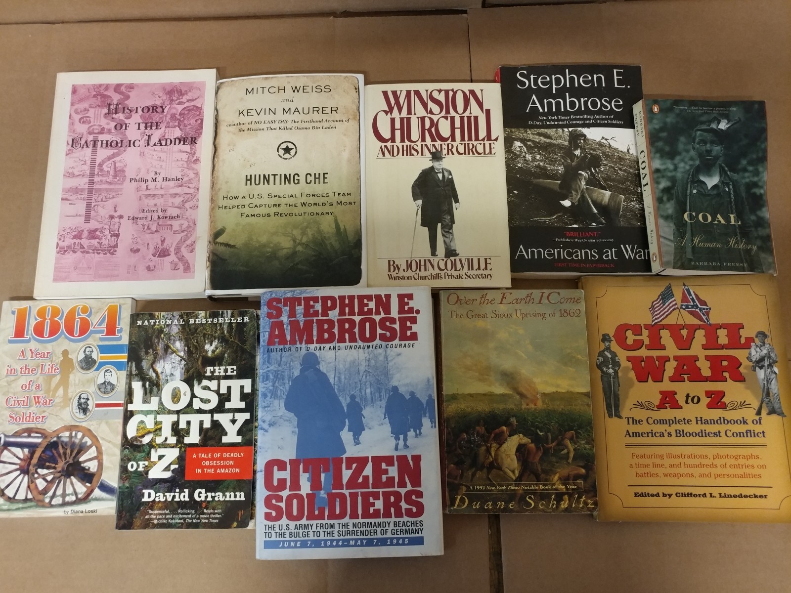 Lot of 5 History US World Europe American Europe Ancient War Book MIX UNSORTED