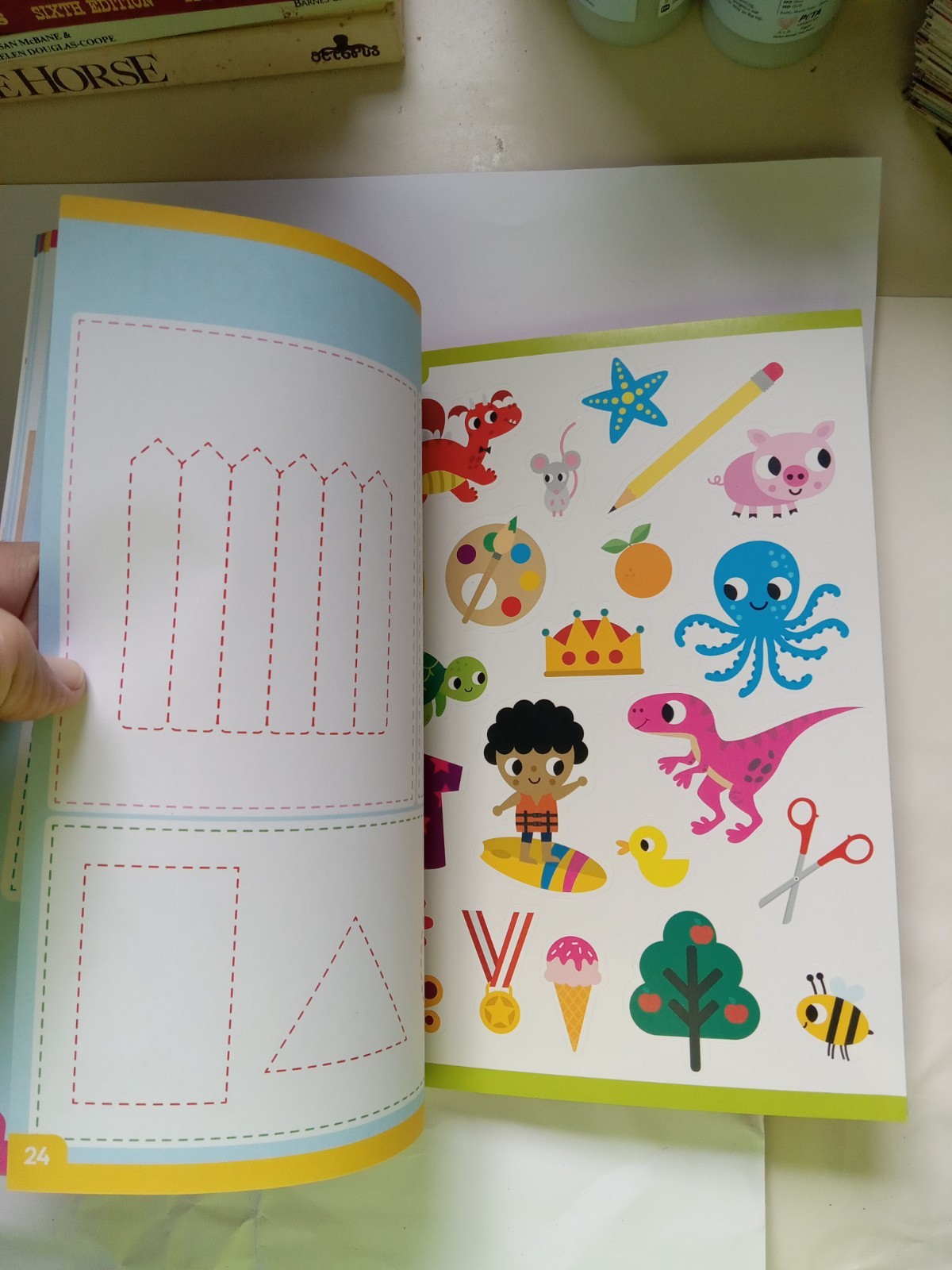 Scholastic Scissor Skills Cut-and-Paste Activity Book Ages 4-8 Illustrated
