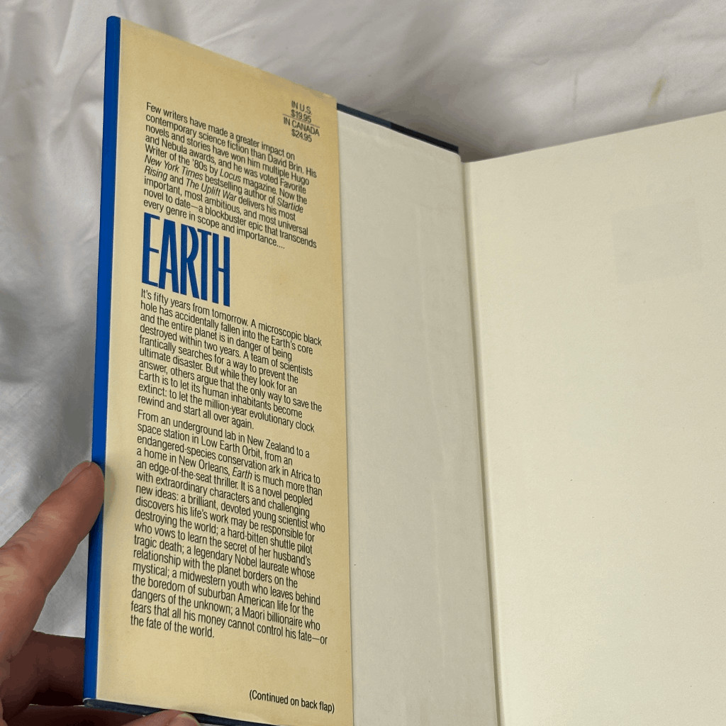1999 ~ Earth by David Brin ~ SIGNED 1st Edition Hardcover w/ Dust Jacket