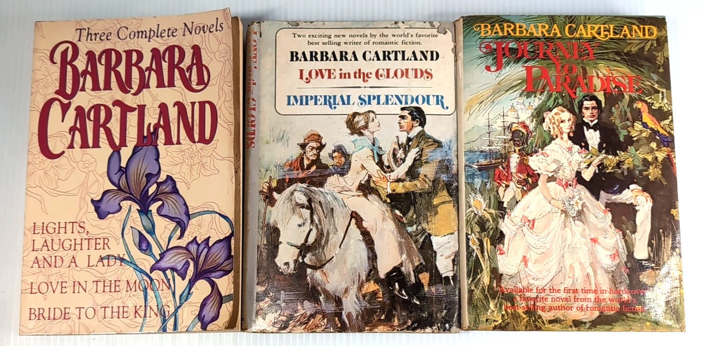 Vintage Anthology Historical Romance Barbara Cartland Book 3x Lights Laughter