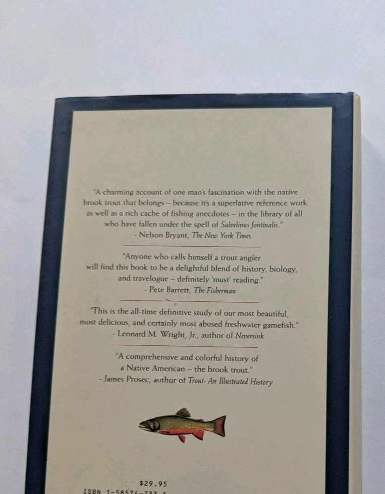 Brook Trout History Biology Angling Nick Karas Hardcover Dust Jacket Lyons Press