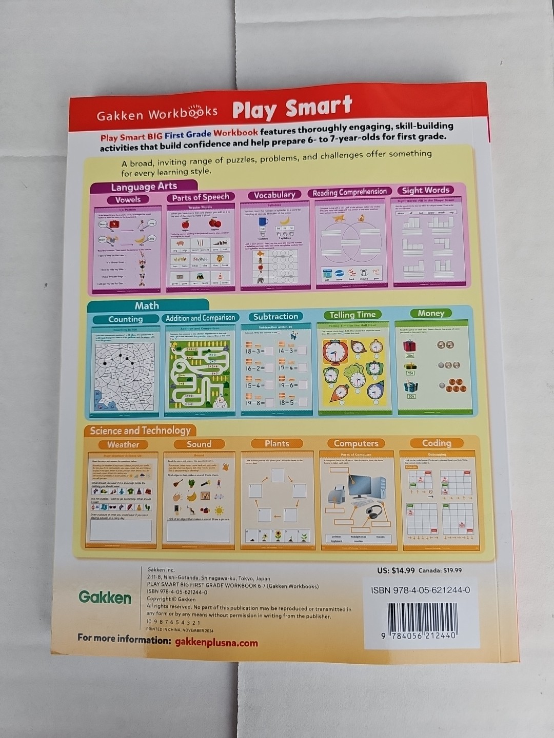 First Grade Play Smart BIG Workbook : 256 Pages, Ages 6 To 7 by Gakken early…