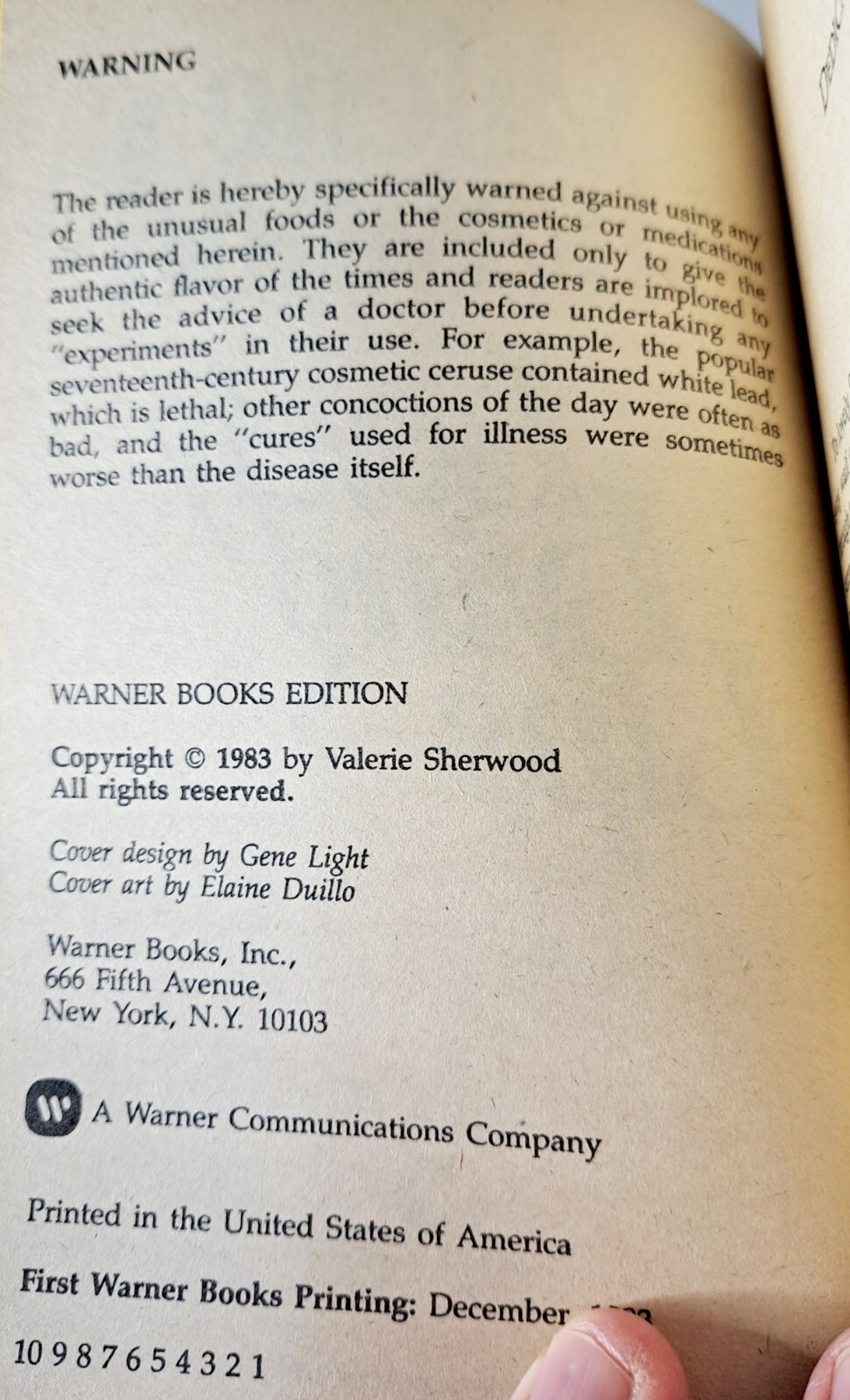 Lovely Lying Lips by Valerie Sherwood ~ Warner Books 1st Ed 1983