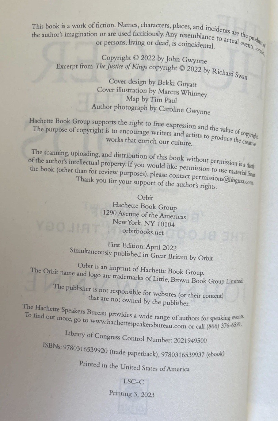 Bloodsworn: Hunger of Gods, Fury of Gods by John Gwynne, Two Trade PBs
