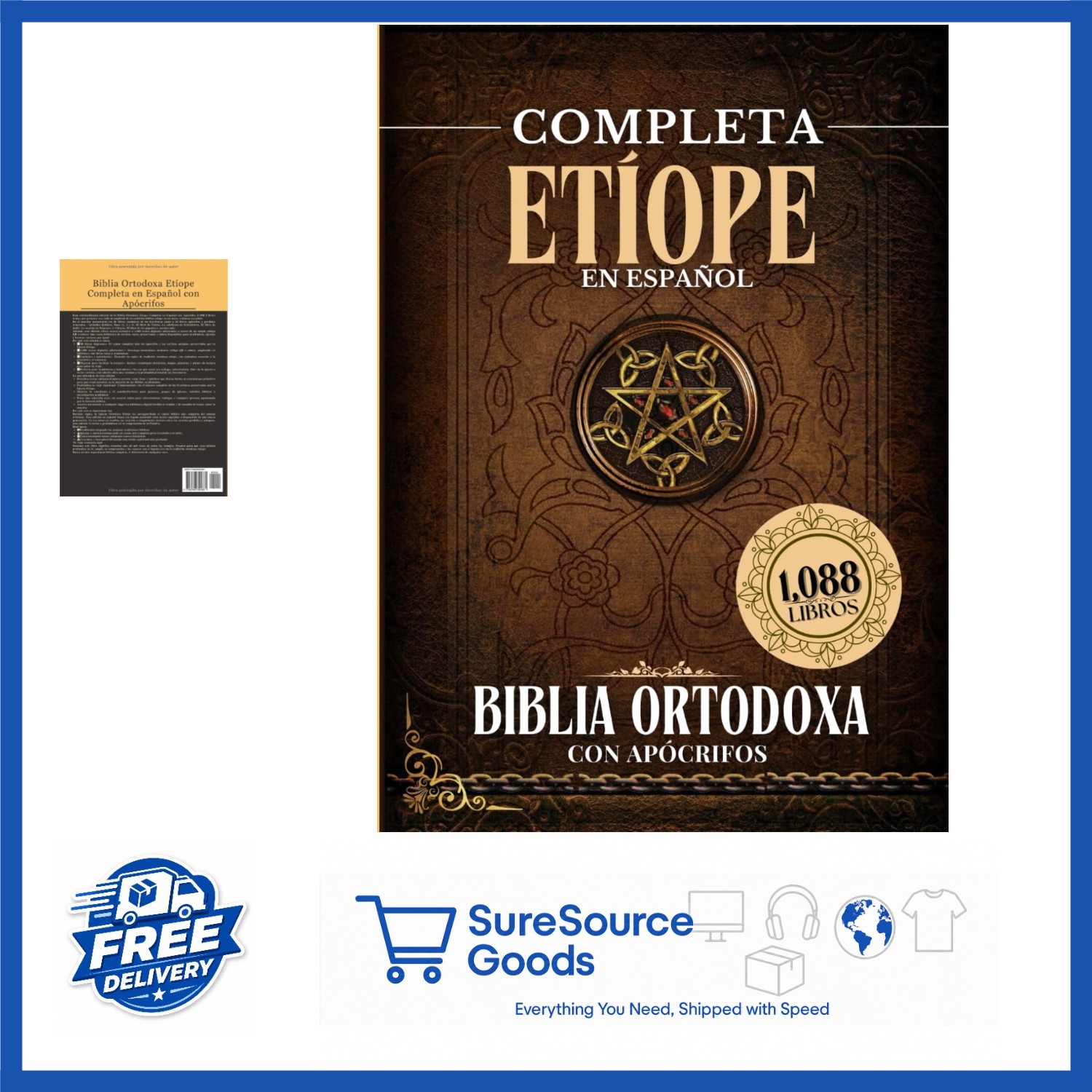 Biblia Completa Ortodoxa Etíope en Español con Apócrifos 8.27 x 1.42 x 11.69