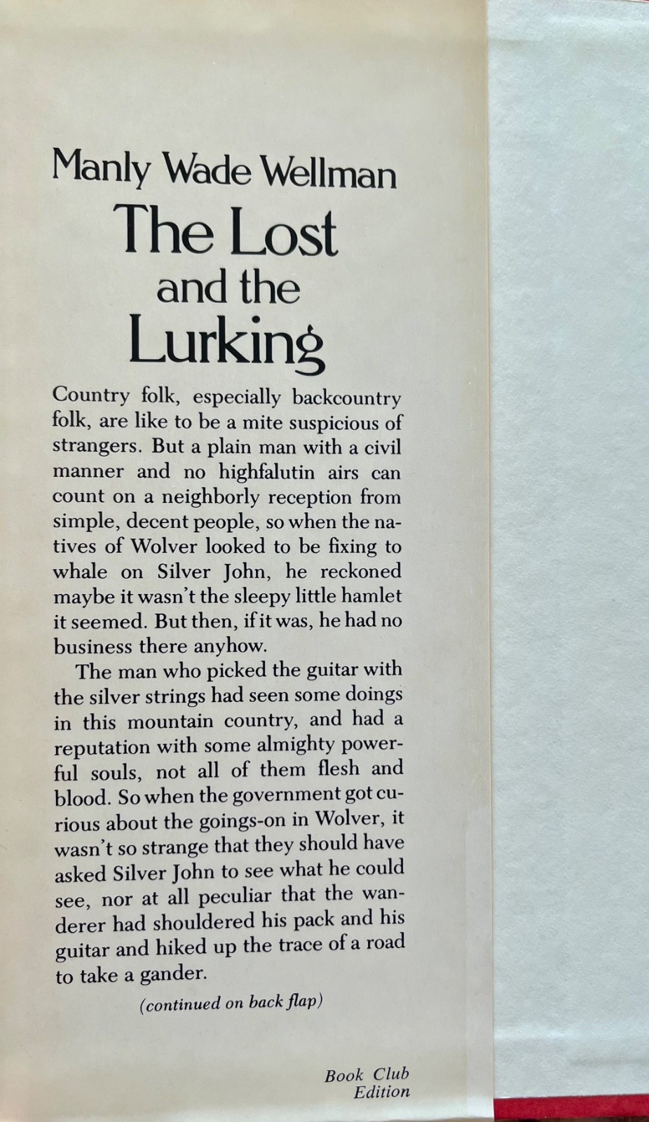 After Dark/the Lost and the Lurking*Manly Wade Wellman HCDJ 1st ed BCE NEAR FINE