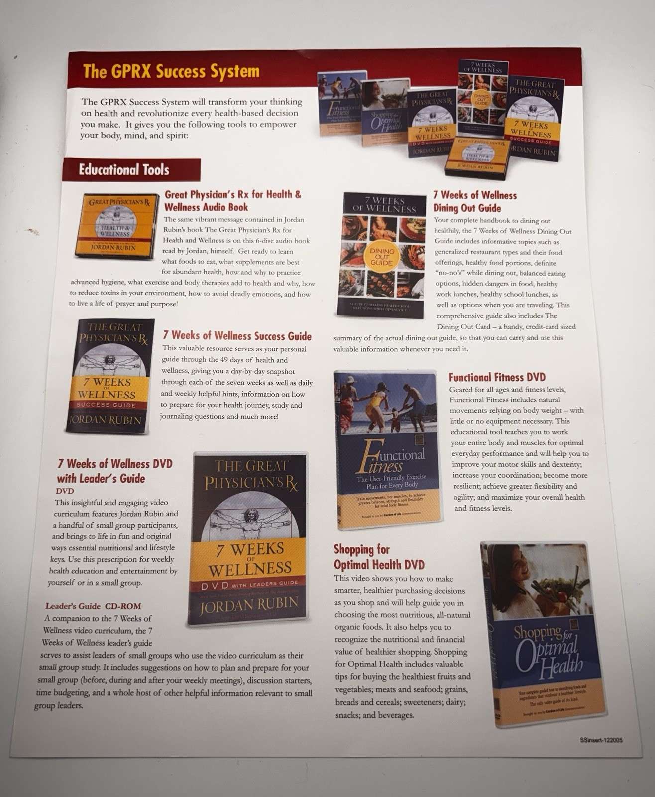 Jordan Rubin Biblical Health & Wellness GPRX Set – Book, DVDs & Audio CDs
