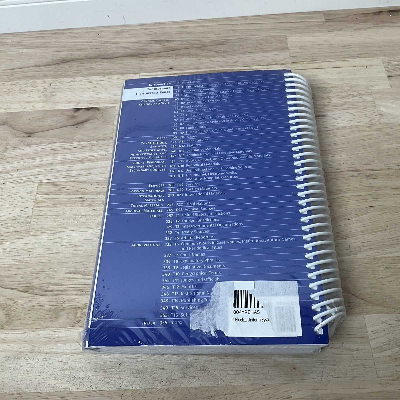 SEALED The Bluebook: a Uniform System of Citation (22nd ed) BRAND NEW