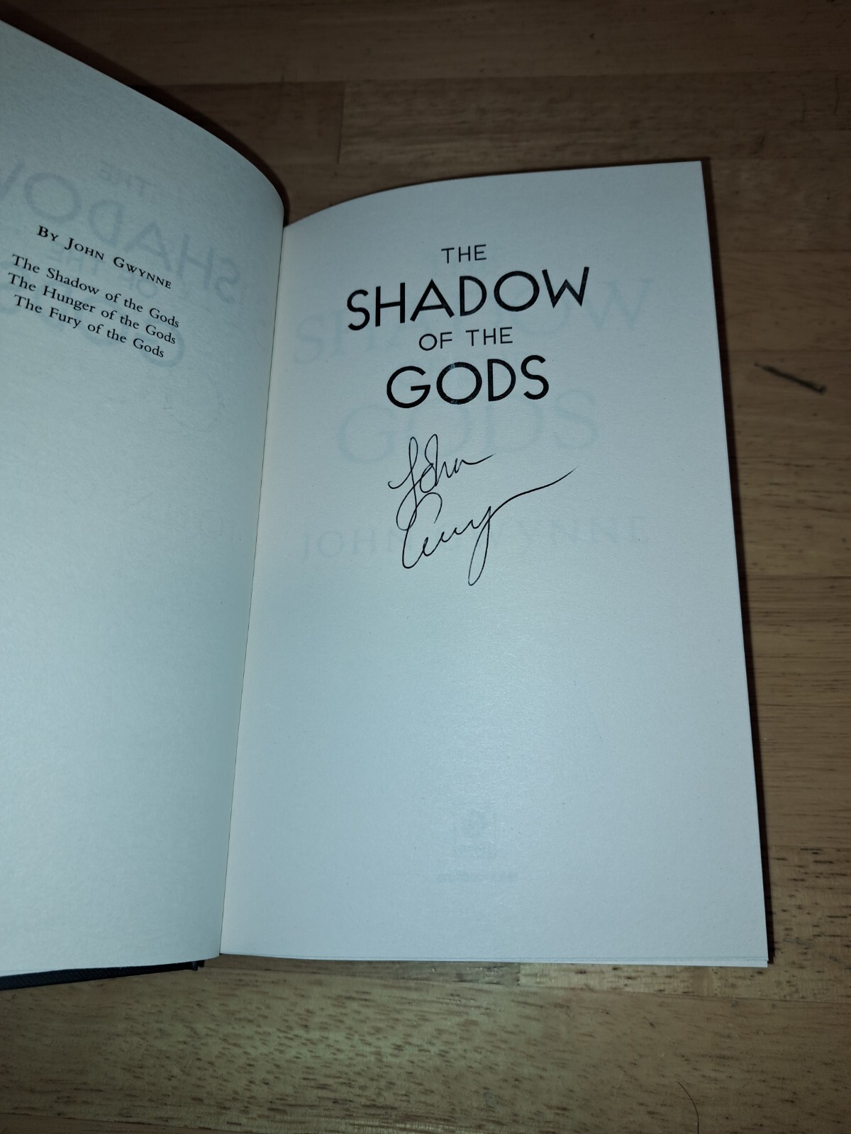 Shadow Of The Gods Hunger Of The Gods Fury Of The Gods Hand Signed!