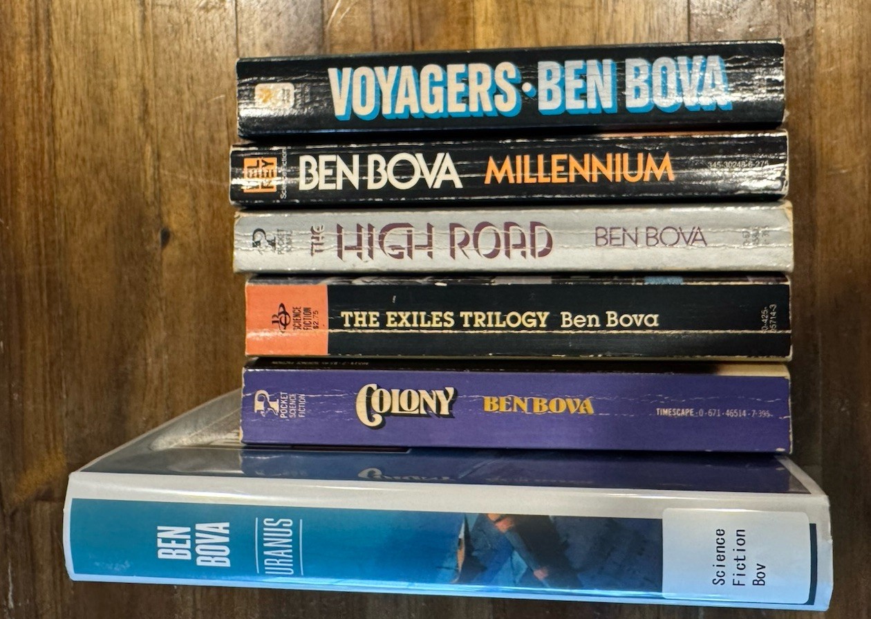 Ben Bova 70s, 80s, 2020s Sci-Fi Book Lot – Uranus, Voyagers, Exiles Trilogy + 3