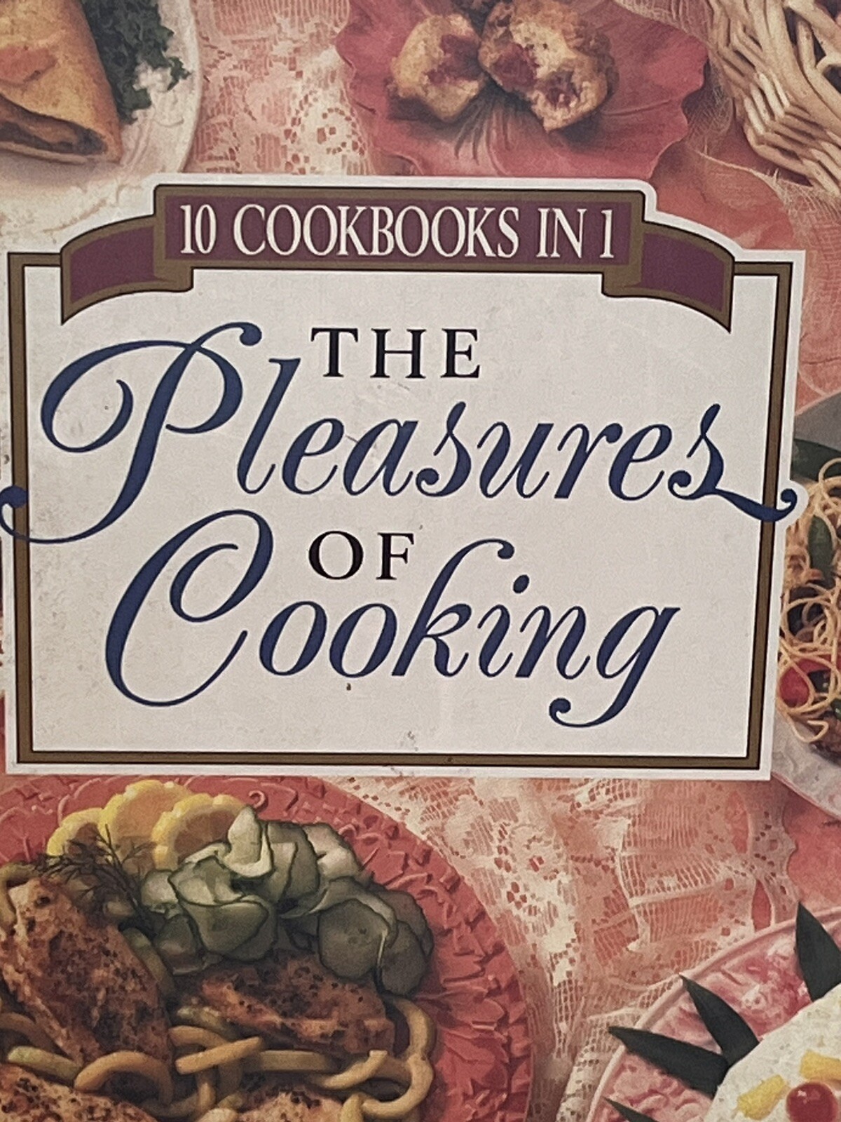 Vtg. 1993 10 Cookbooks In 1 The Pleasures Of Cooking Cookbook Book 608 Pages EXC