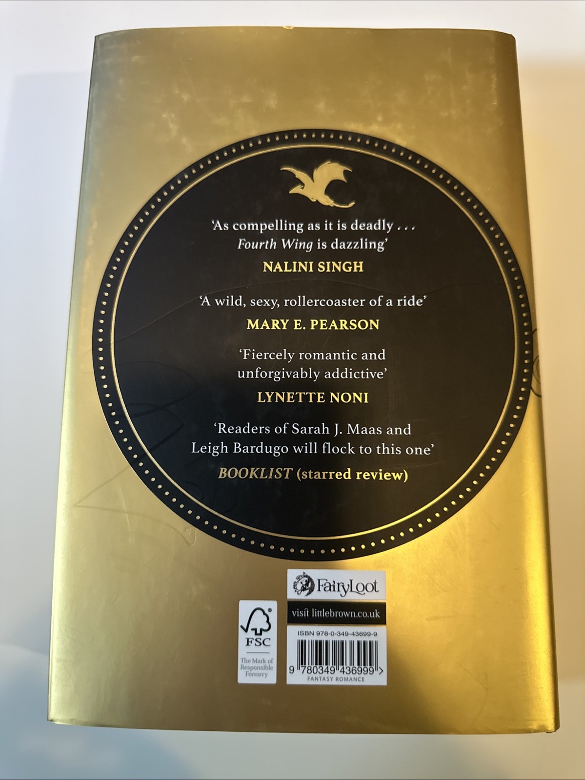 Rebecca Yarros Fourth Wing Exclusive Fairyloot Special Edition With Overlays