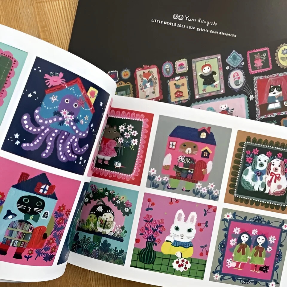Yumi Kitagishi Art Book LITTLE WORLD 40 Pages All Color W8.2 x H5.8in JAPAN NEW