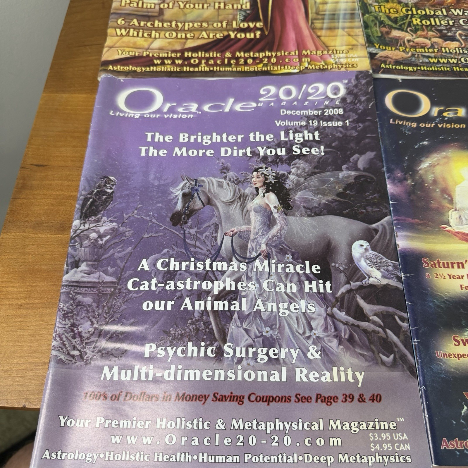 ORACLE 20/20 MAGAZINE LOT OF 8 2000s Metaphysics, Astrology, Witchcraft