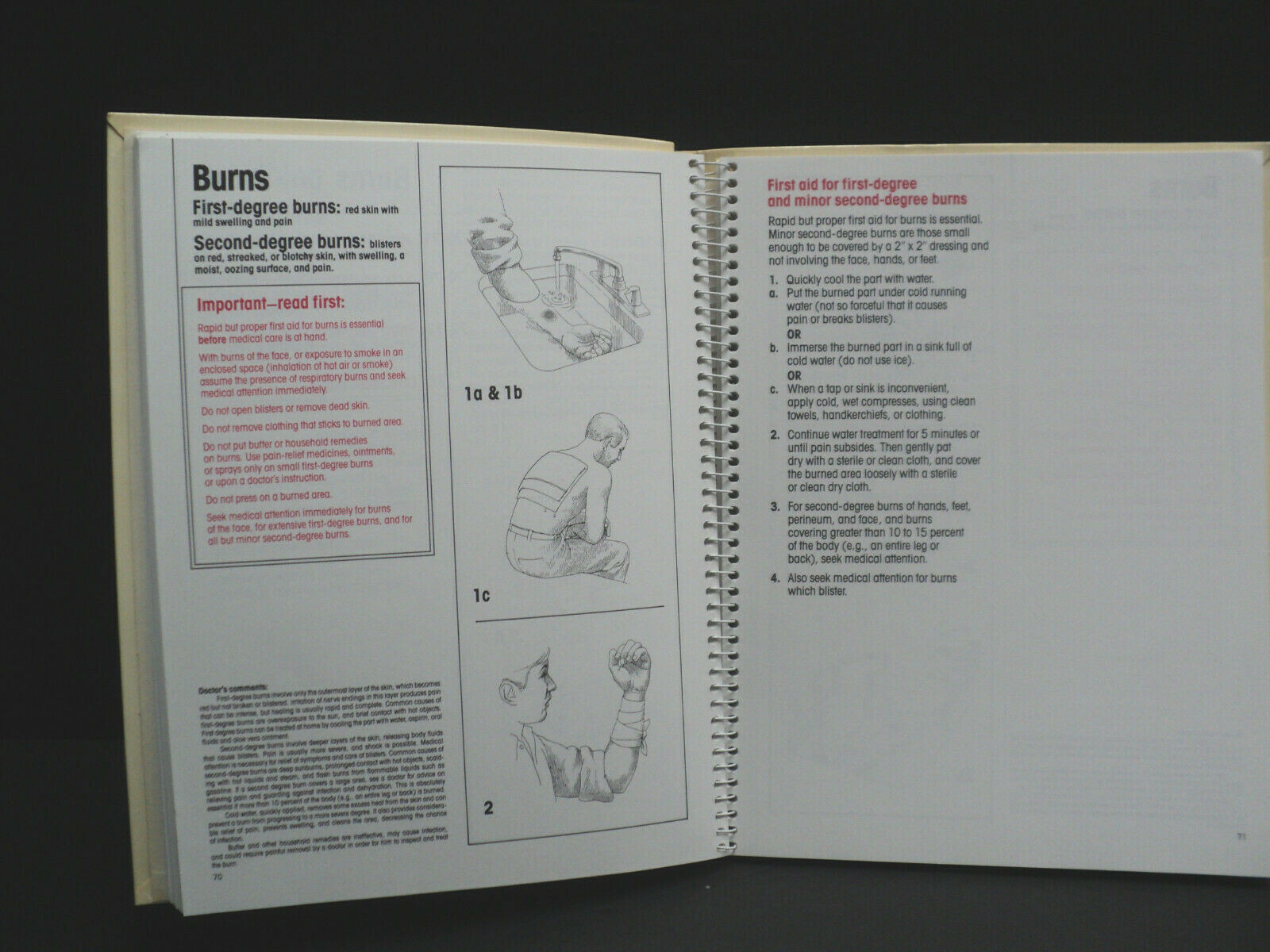 Johnson & Johnson First Aid Book, 1985 Hard Cover 174 Pages