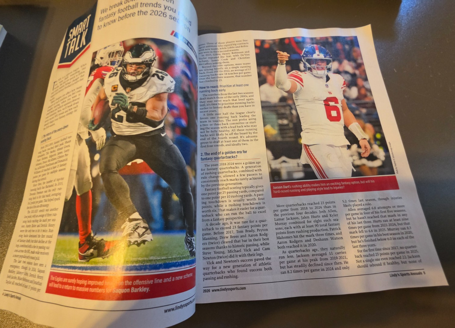 Fantasy Football 2026 by Lindy’s Sports -Player Projections-250 Scouting Reports