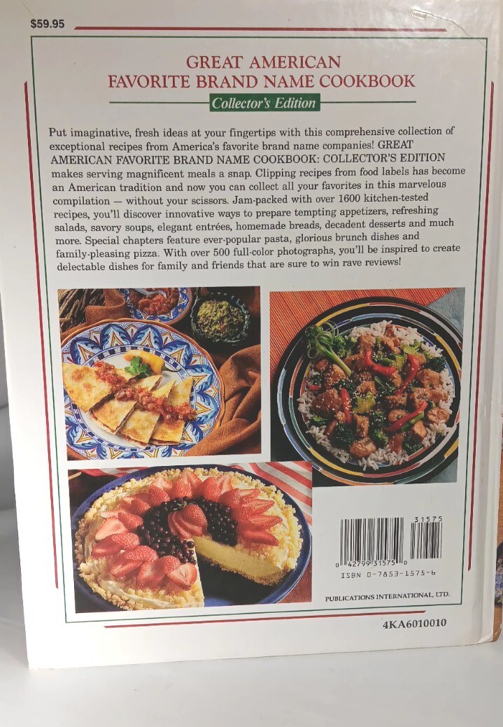 Vtg. Cookbook – 608 Pages Of Recipes Using Brand Name Products