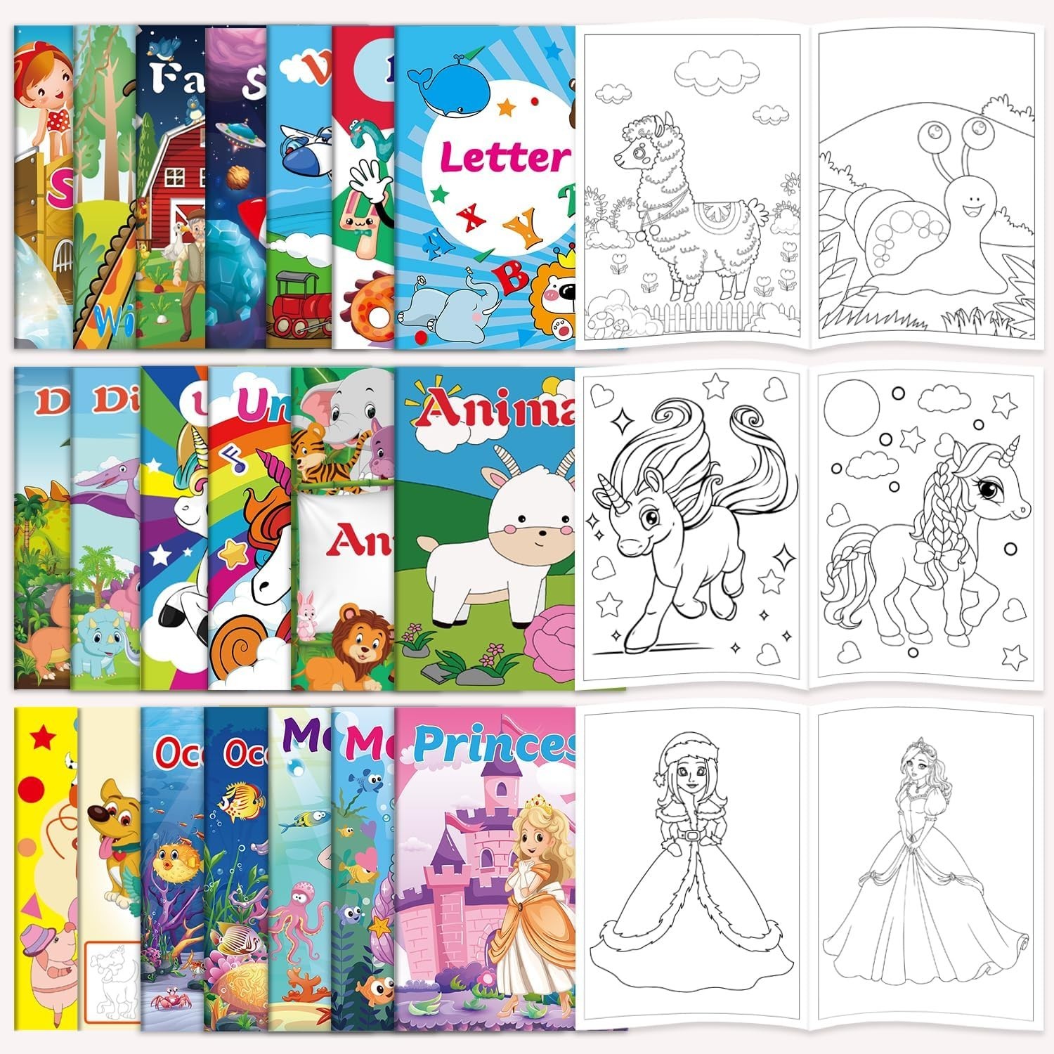 20Pack Coloring Books for Kids Ages 4-8 5.1 x 7 inch,Mini Coloring Books for …