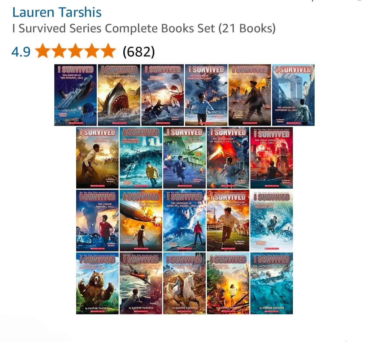 I Survived Series Complete Books Set (21 Books) SEALED